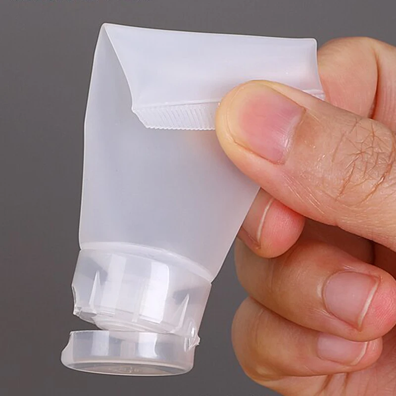 5Pcs 플라스틱 화장품 소프트 튜브/플립 뚜껑 빈 샘플 병 페이셜 클렌저 크림 메이크업 로션용 리필 용기
