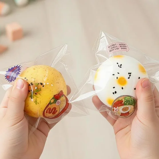 Squeeze Ball Handmade Round Blocks Filled For Children Adults Simulated Food Potatoes Rice Cake Stress Ball Fidget Toy