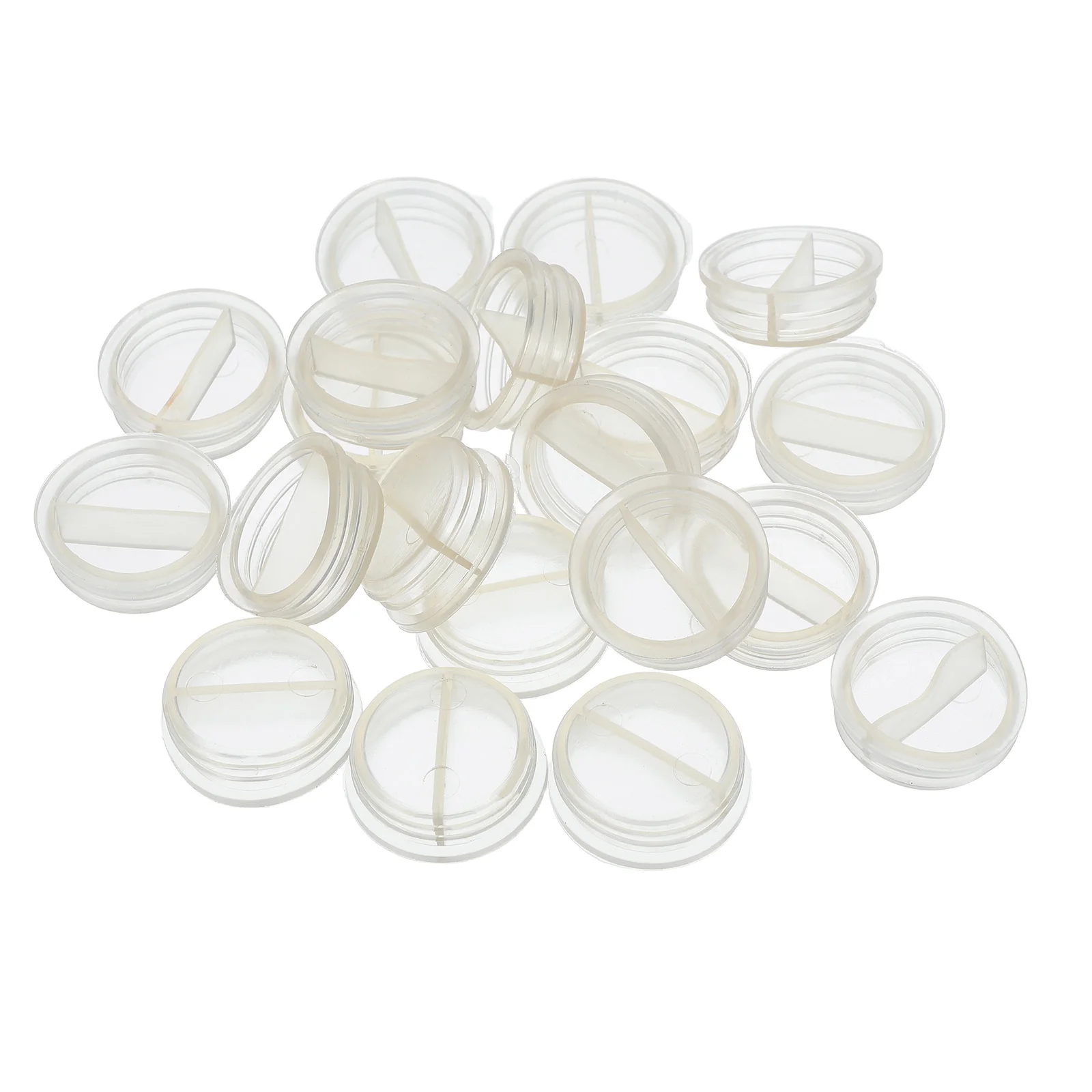 20Pcs Piggy Bank Hole Plug Transparent Round Lock Bottom Replacement Cap for Savings Box Easy Install Dustproof