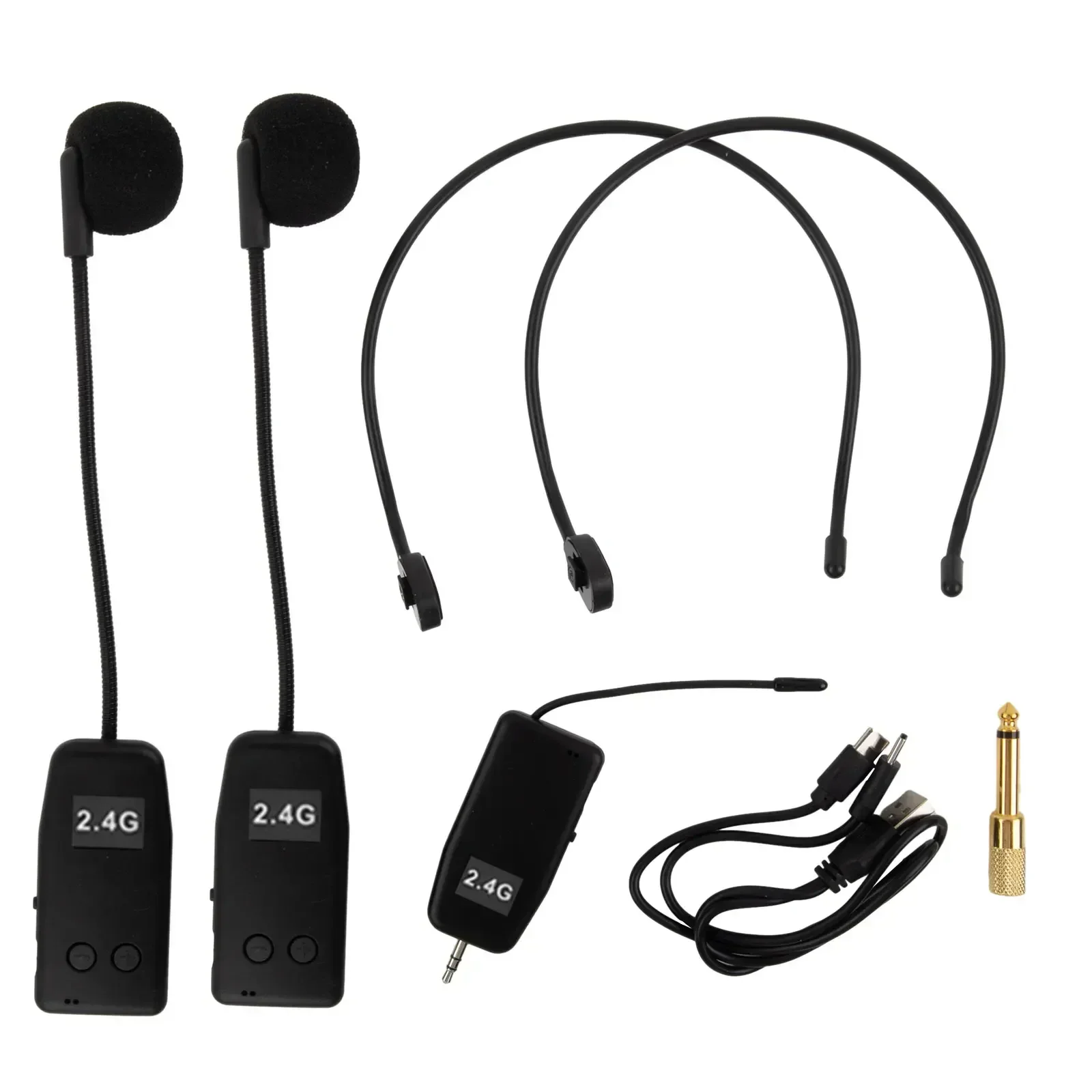 Wireless Headset & Handheld 2 In 1 Mic 2.4G Portable Wireless Microphone Megaphone Headset Radio Mic For Teach Loudspeaker Well