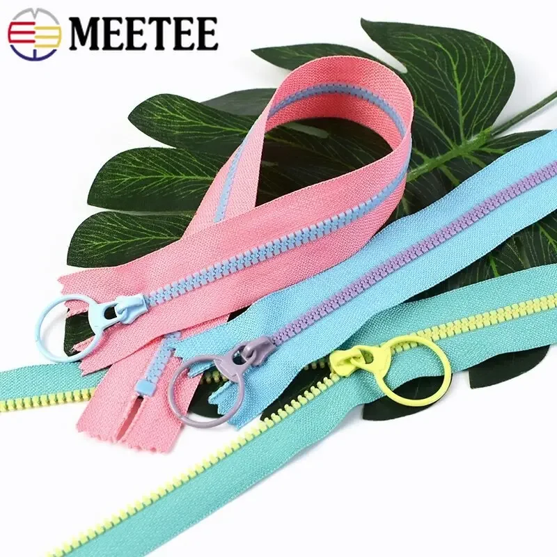 5/10 قطع 3 #   Meetee الخياطة الراتنج السوستة حقيبة جيب نهاية إغلاق سستة الملابس السحابات استبدال إصلاح البريدي الشريط الملحقات