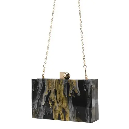 

Ladies Dinner Bag Fashion Trend Acrylic Wedding Party Banquet Clutch Bag Chain Bolso De Fiesta Mujer Trendy Snap Closure Handbag