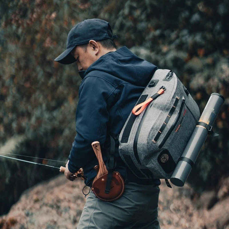 Multifunctional rod luya bag waist shoulder backpack fishing waterproof large capacity crossbody fishing gear bag