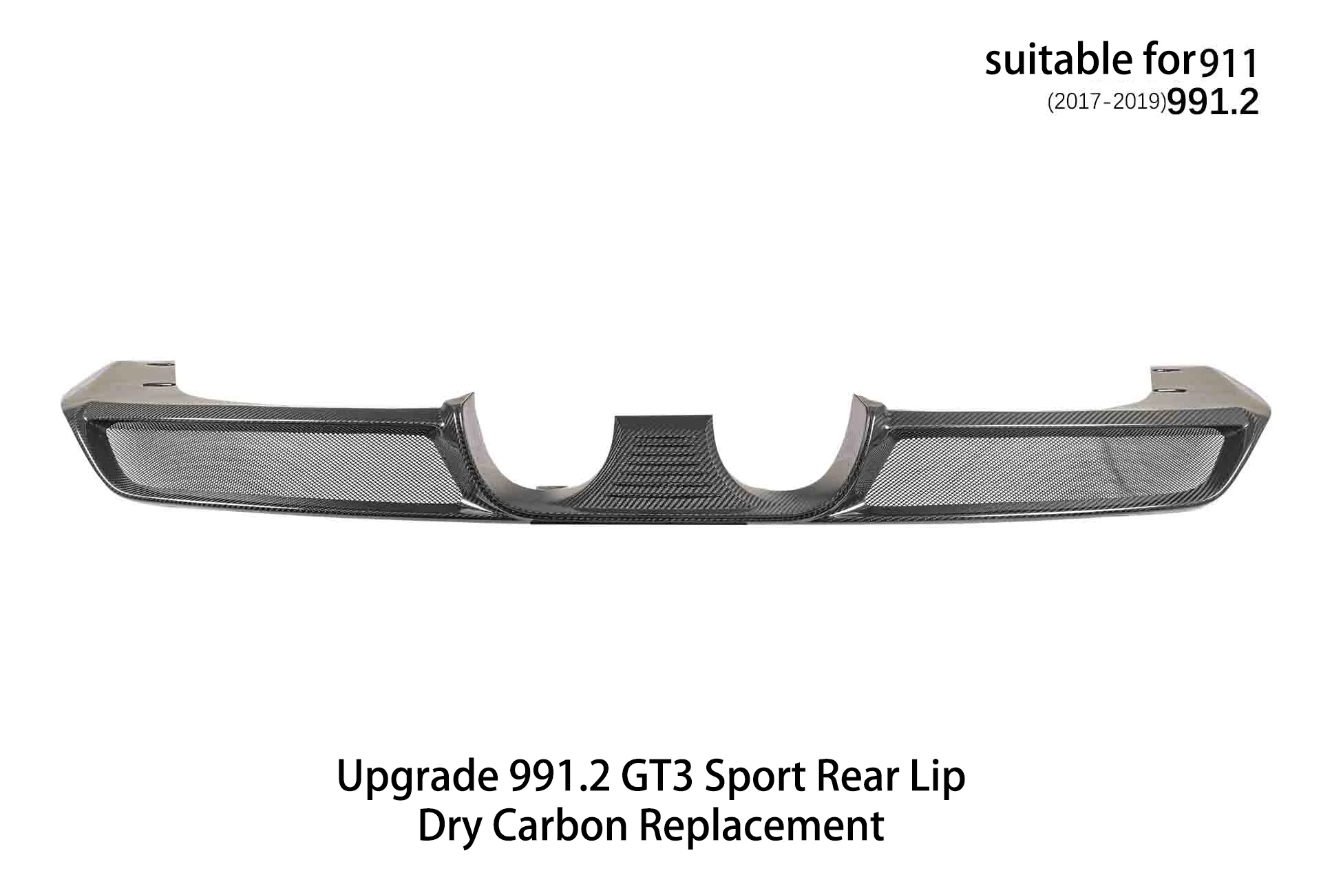Custom 3k Carbon Fiber Rear Lip Car Part for Porsche 911 991.2 2017-2019 GT3