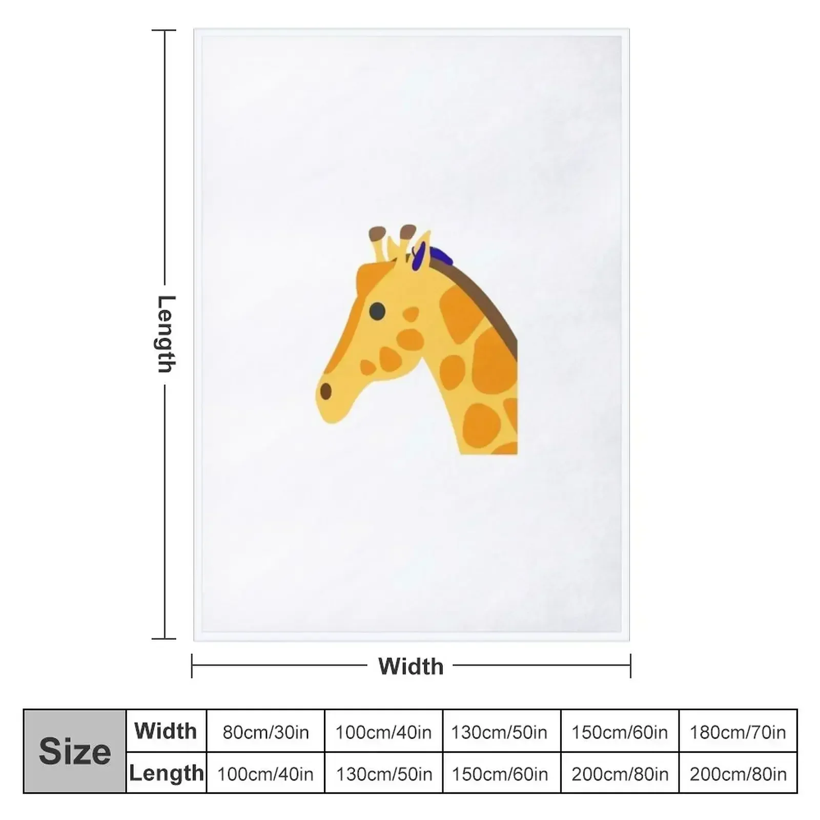 Giraffe with Blue Hearing Aid Throw Blanket Bed Decorative Beds Soft Plaid Quilt Kid'S Hair Blankets