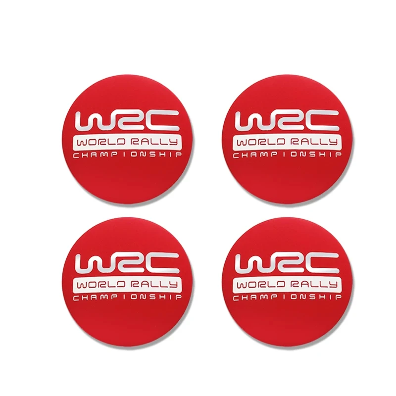 Aluminum 4Pcs 56mm WRC Badge Car Wheel Center Hub Caps Emblem Stickers For BMW Mercedes Benz Acura Skoda Citroen Nissan Honda