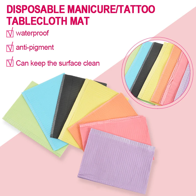 20 pezzi tappetino per nail art manicure tamponi puliti usa e getta per la cura delle unghie gel smalto tovaglia impermeabile strumento per manicure carta lanuginosa