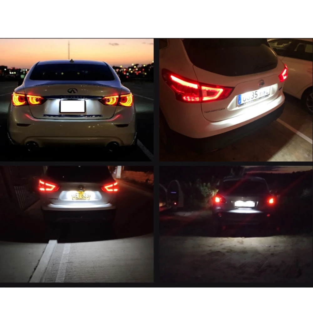 2pcs For Nissan LED License Plate light X-Trail Qashqai March Teana Primera P12 Pathfinder R51 Juke F15 NV200 Infiniti Q50 view 5