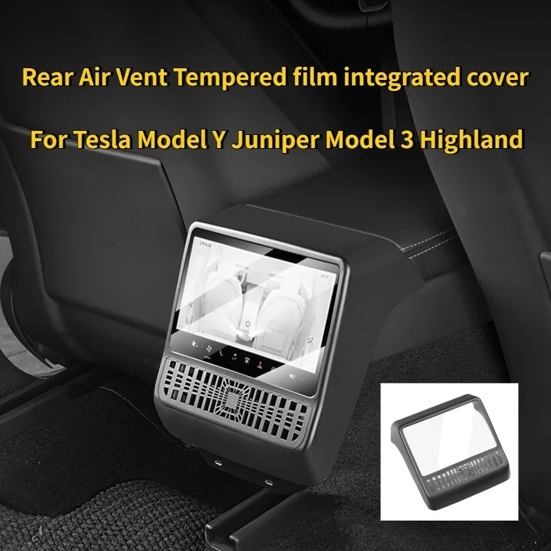 Rear Air Vent Protective Cover Screen Tempered Film Integrated for Tesla Model 3 Highland Model Y Juniper ModelYL Car Accessorie