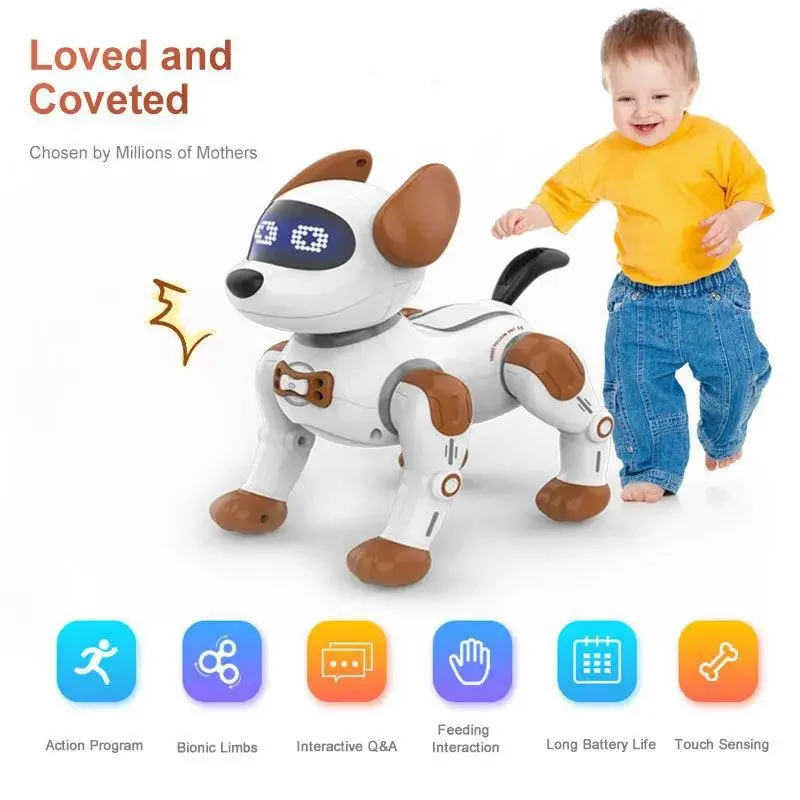 New Intelligent Machine Dog Programming Remote Control Interactive Stunts Handstand Music Dancing Children's Pet Dog Robot Toy