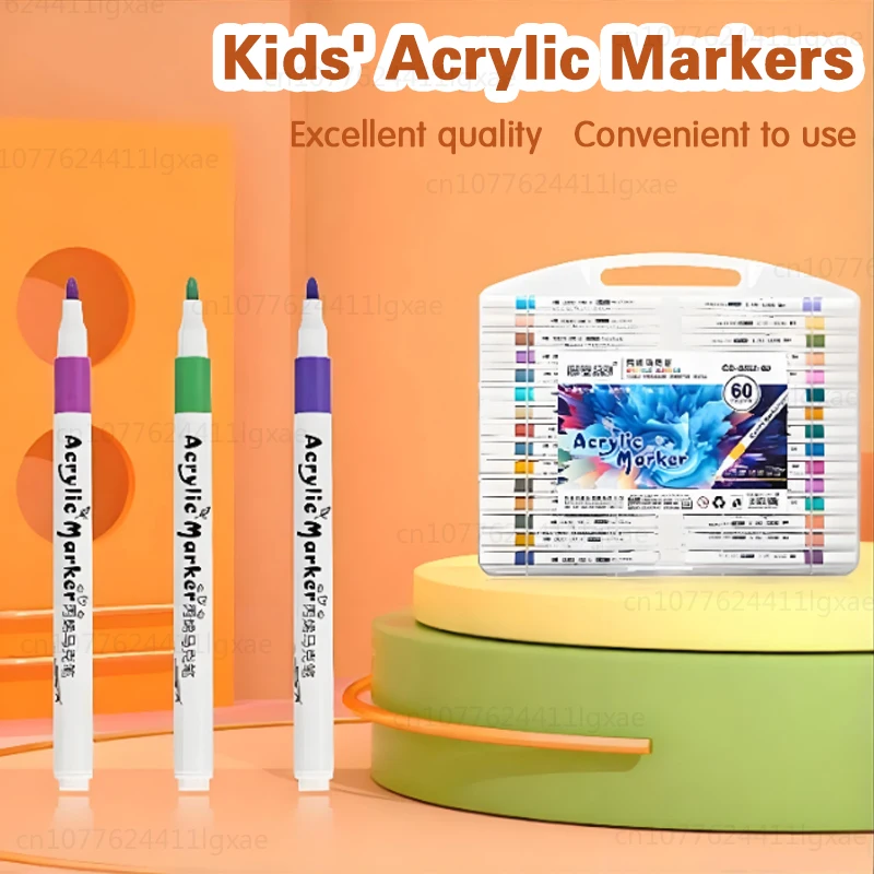 

12/24/36/48/60 цветов акриловый маркер на водной основе искусство DIY производство, живопись и граффити школьные канцелярские принадлежности