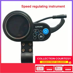 Coolride Motor Brushless Controller, 36V 48V 350W Electric Scooter Mountain Bike Speed Controller with LCD Display Panel