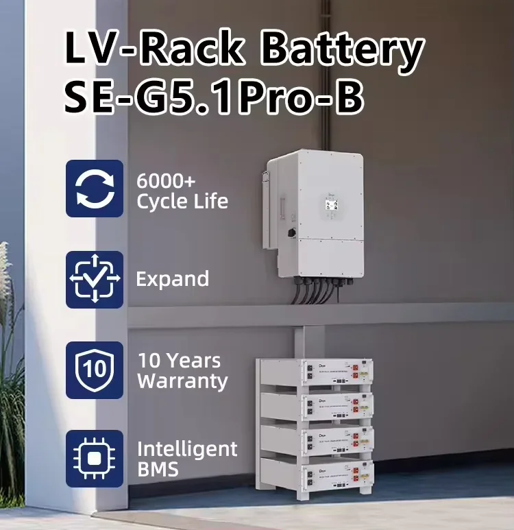 Deye em estoque ESS SE-G5.1 Pro-B Home Baterias de lítio Armazenamento de energia solar 5kwh Lifepo4 Bateria compatível com Deye Inverter