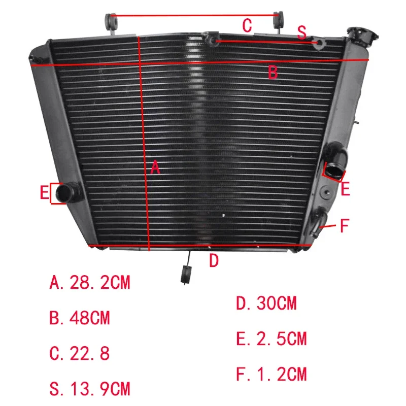 Motorcycle Engine Radiator Aluminium Replace Cooling Cooler For Suzuki GSX-R750 GSX-R600 2011-2023 GSXR600 GSXR750