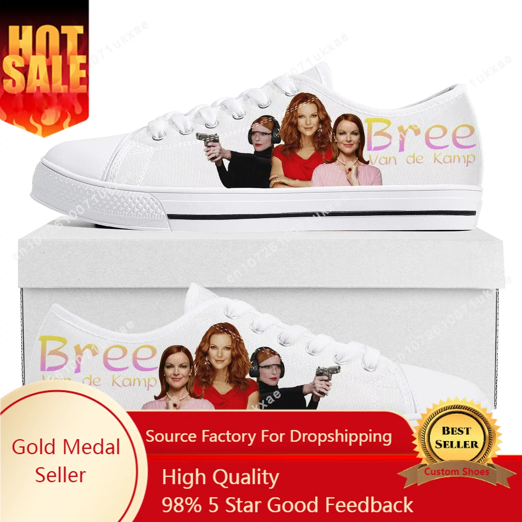 Desperate Housewives Low Top Sneakers Mens Womens Teenager Bree Van de Kamp Canvas Sneaker couple Casual Shoes Custom Made Shoe