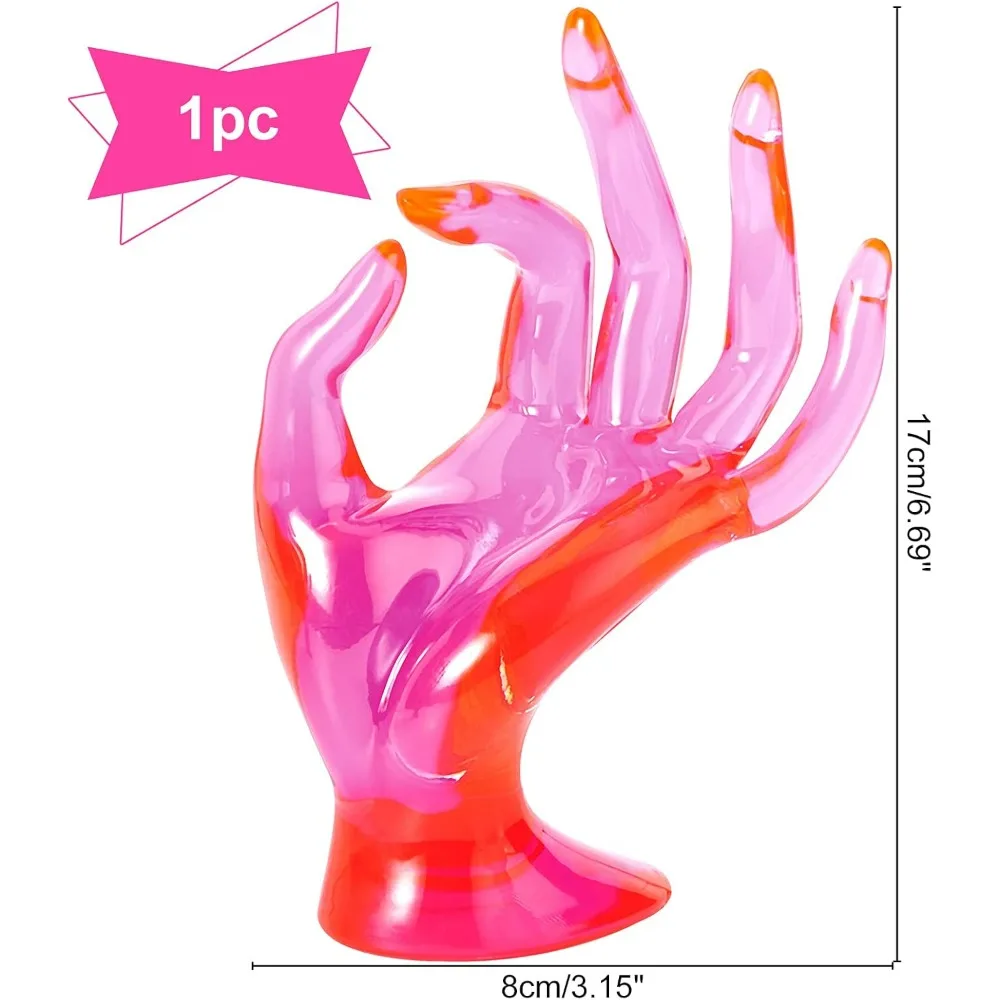 1pc Ring Hand Holder OK Shape Hand Bracelet Ring Organizer Hand Jewelry Display Holder Jewelry for Home Retail Organization