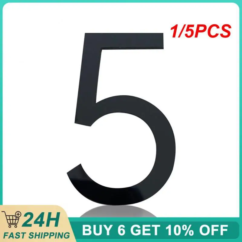 1/5PCS Floating Exterior House Number Floating Exterior House Numbers Plating Digital Address And Mailbox Plate