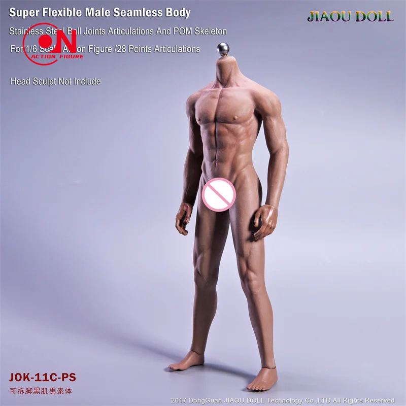 JIAOU boneka JOK-11C, skala 1/6 Super fleksibel Bodi pria tanpa kelim dengan kerangka logam 12 "mainan Action Figure