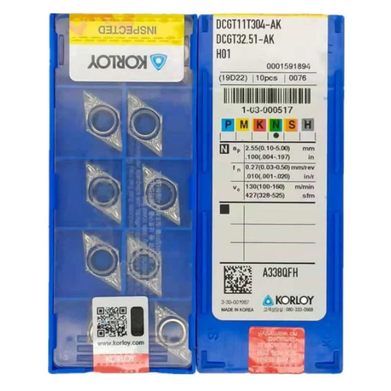 DCGT11T302-AK H01 /DCGT11T304-AK H01 /DCGT11T308-AK H01 /DCGT11T308-AK H01 CNC Carbide inserts turning blade 10pcs