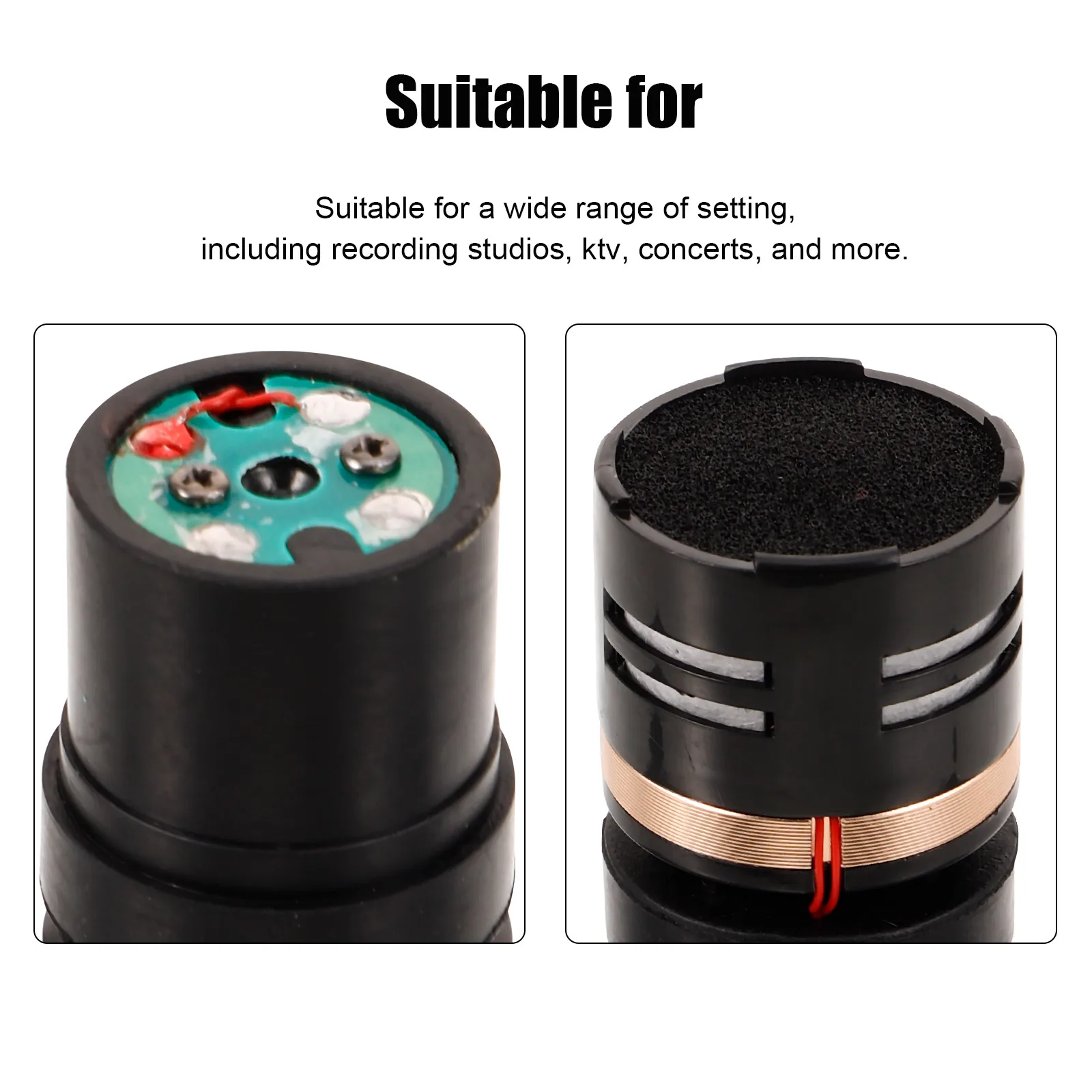 

Dynamic Microphone Capsule Cartridge Replacement Core for Versatile Mic Use Professional Audio Output Mic Supplies