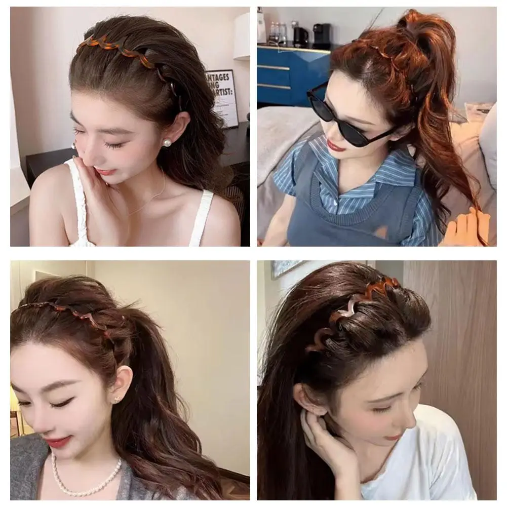 موجة الشعر هوب مسننة عقال رقيق عالية الجمجمة المضادة للانزلاق غسل الوجه مشبك شعر الحلو موضة إكسسوارات الشعر