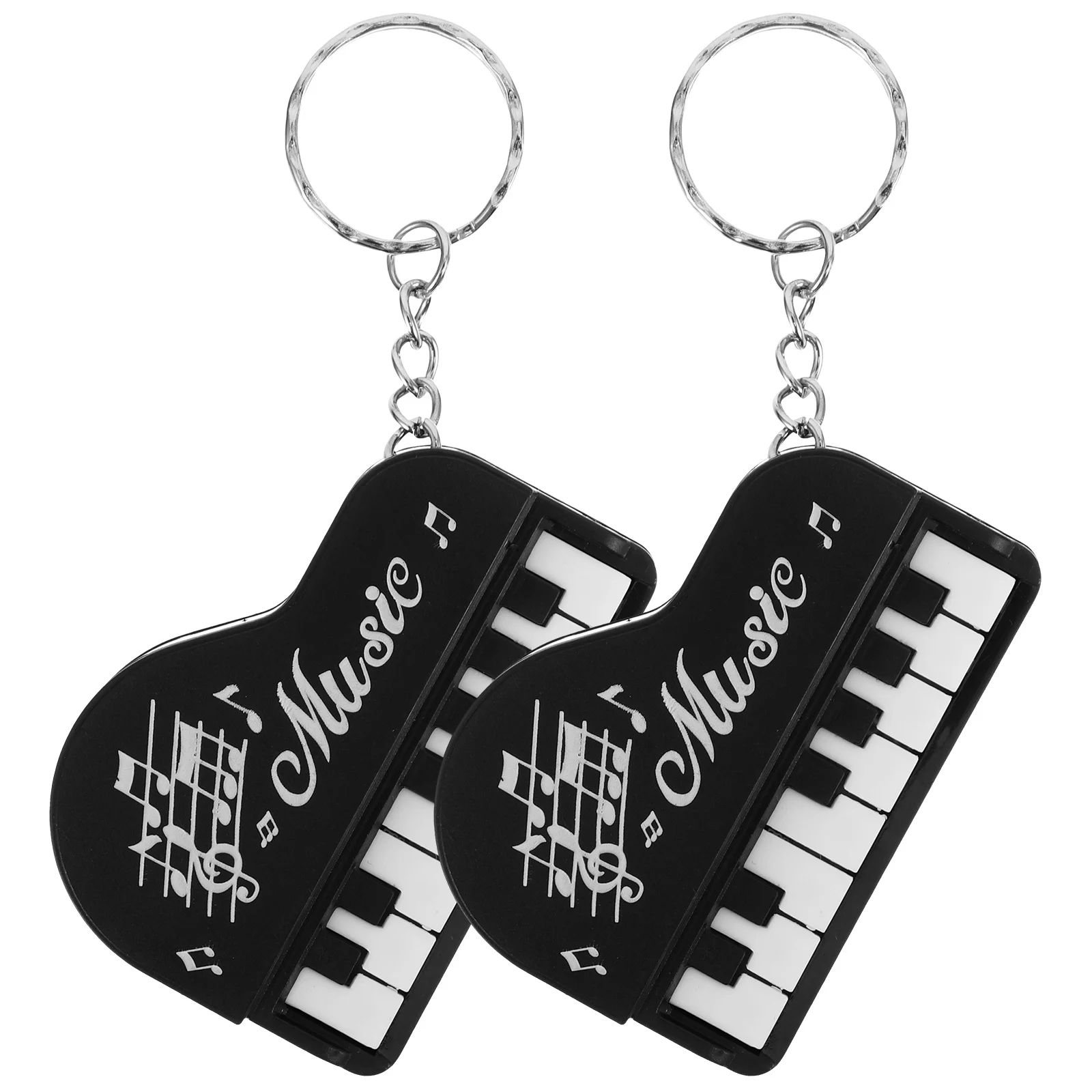 2 Pcs Violin Mini Piano Miss Toddler Toys Plastic Keyboard Pendant Keychain Miniature