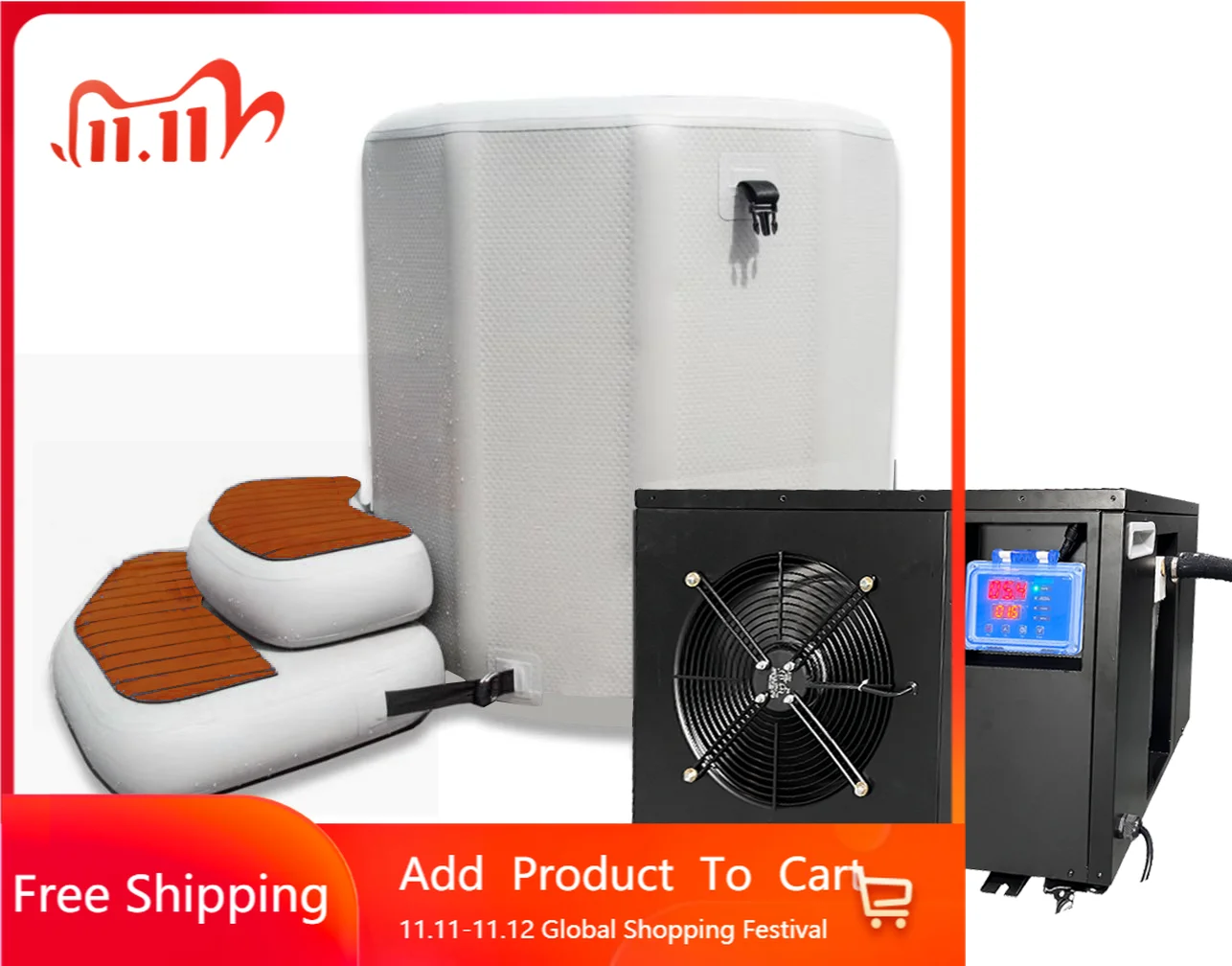 Ozone‑Cycle Water‑Cooled Cold Plunge Chiller with Filter for Ice Bath Recovery