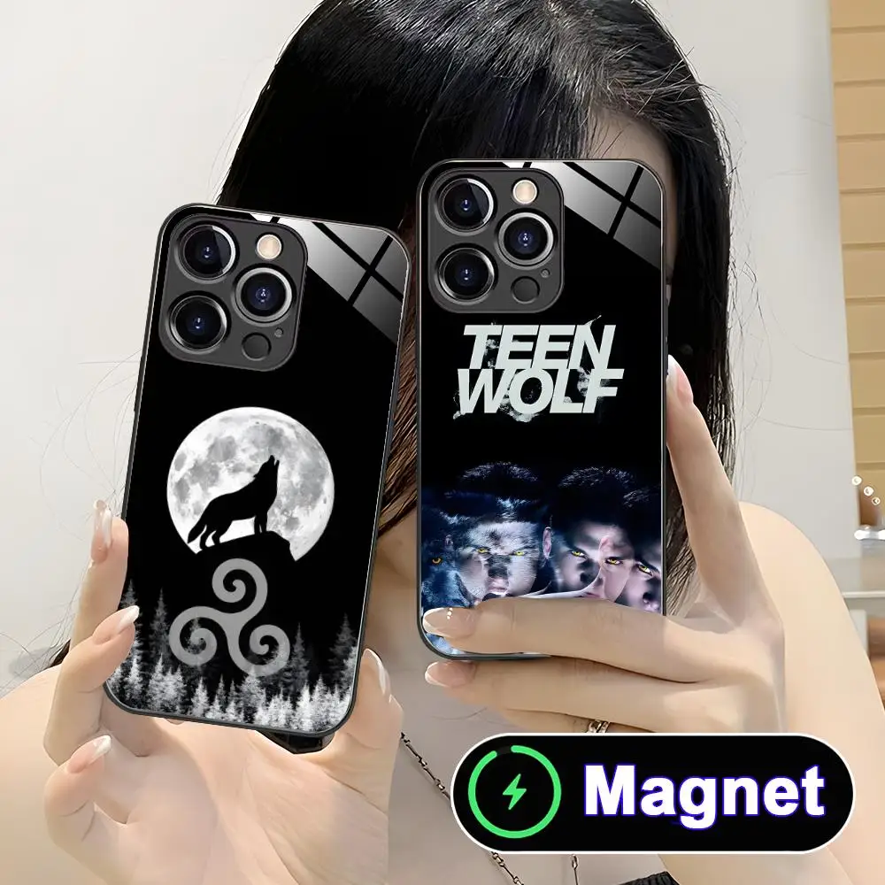 

Teen Wolf Phone Case for iPhone 17 16 15 14 13 12 11 Air Pro Max Plus Mini Glass MagSafe Cover