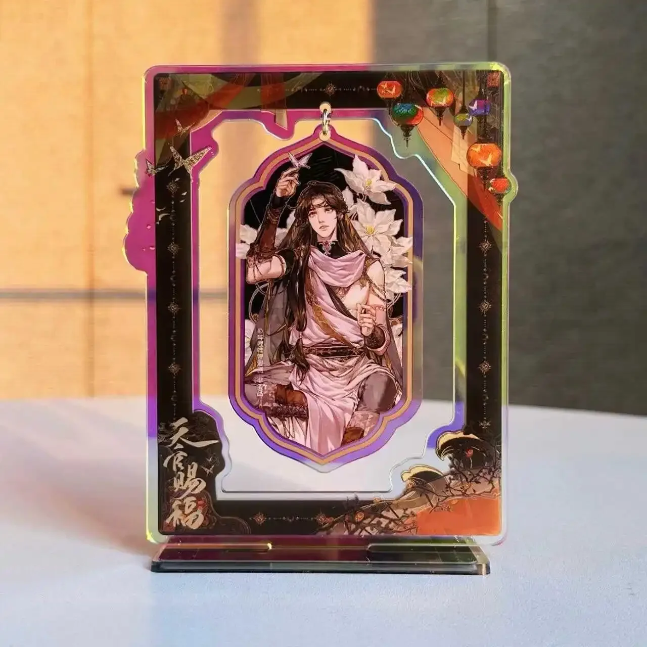 Anime Heaven Official's Blessing Hua Cheng Xie Lian, señal de pie láser de suspensión de doble cara, acrílico, Cosplay, regalo de cumpleaños