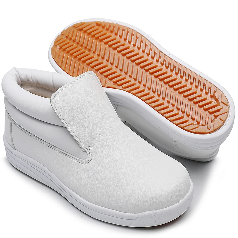 Winter Fleece-Lined Warm Chef Shoes Kitchen Shoes Work Shoes High-Top Anti-Slip