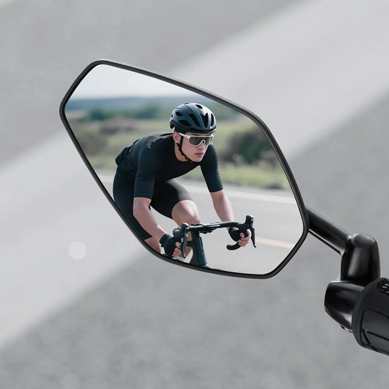 

Bike Rearview Mirror High-Definition Convex Lens 360 Degree Adjustable Blast-Resistant Bike Left Rear View Mirror for Men Women