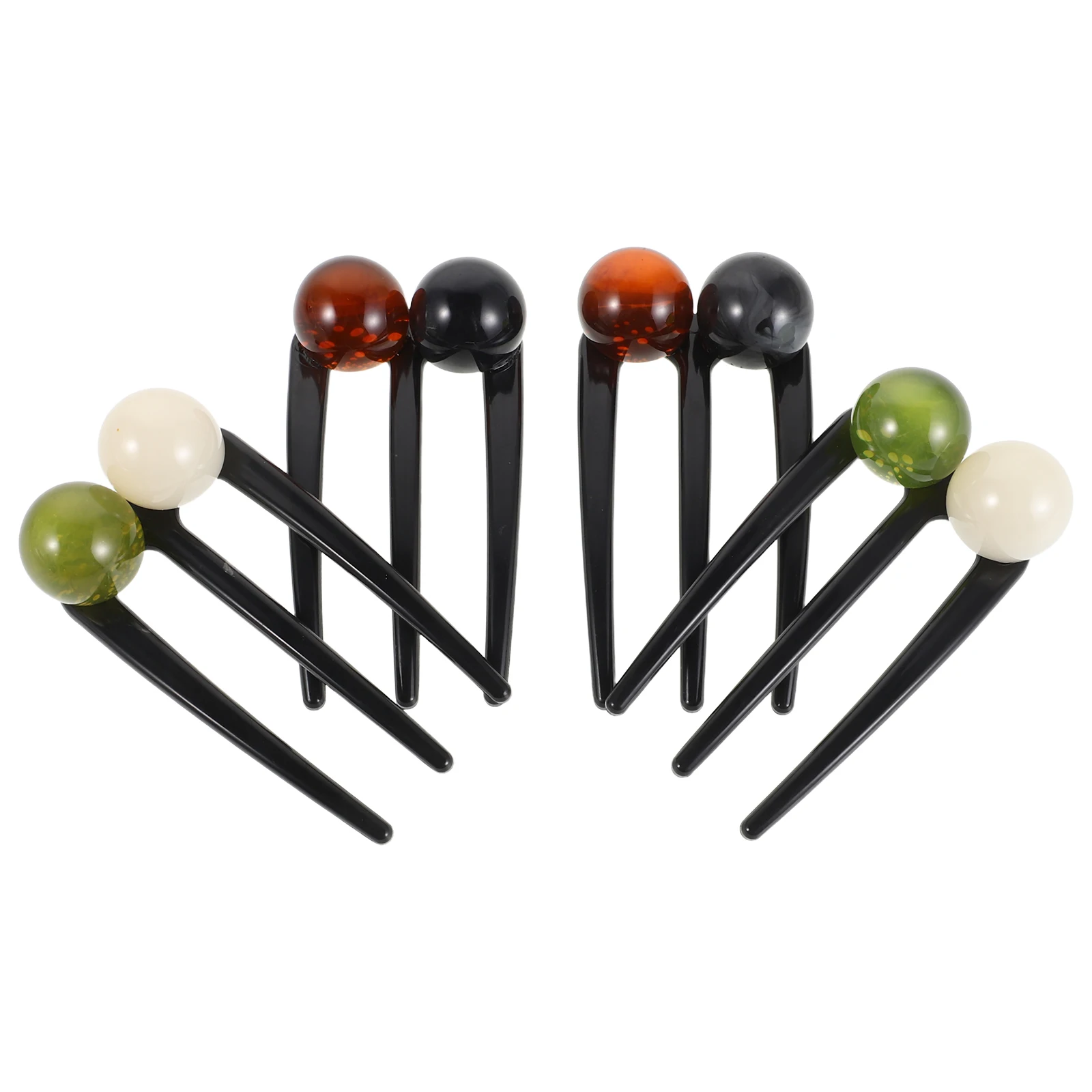 

4 шт. U-образные заколки в китайском стиле, вилка для волос, зажим для женщин, шиньон, булочка, безопасная фиксация, шпилька, прическа, инструмент для укладки, булочка