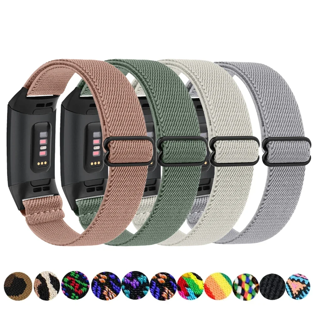 Nylon Elastic Watch Band For Fitbit Charge 4 3 SE Strap Sports Bracelet Correa For Fitbit Charge 3 4 SE Band Woven Wristband