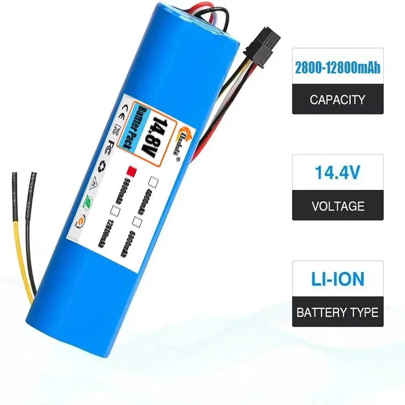 14.4V 12800mAh Battery Pack 100% New for For CECOTEC CONGA 3090 3091 3092 1690 1890 2090 2290 Robot Vacuum Cleaner Accessories