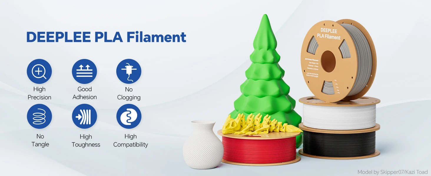 DEEPLEE PLA MATTE PETG Filament 1,75mm 4KG, 3D-Drucker-Filament in Großpackung, Maßgenauigkeit +/- 0,02mm, Ausverkauf – Detail 1