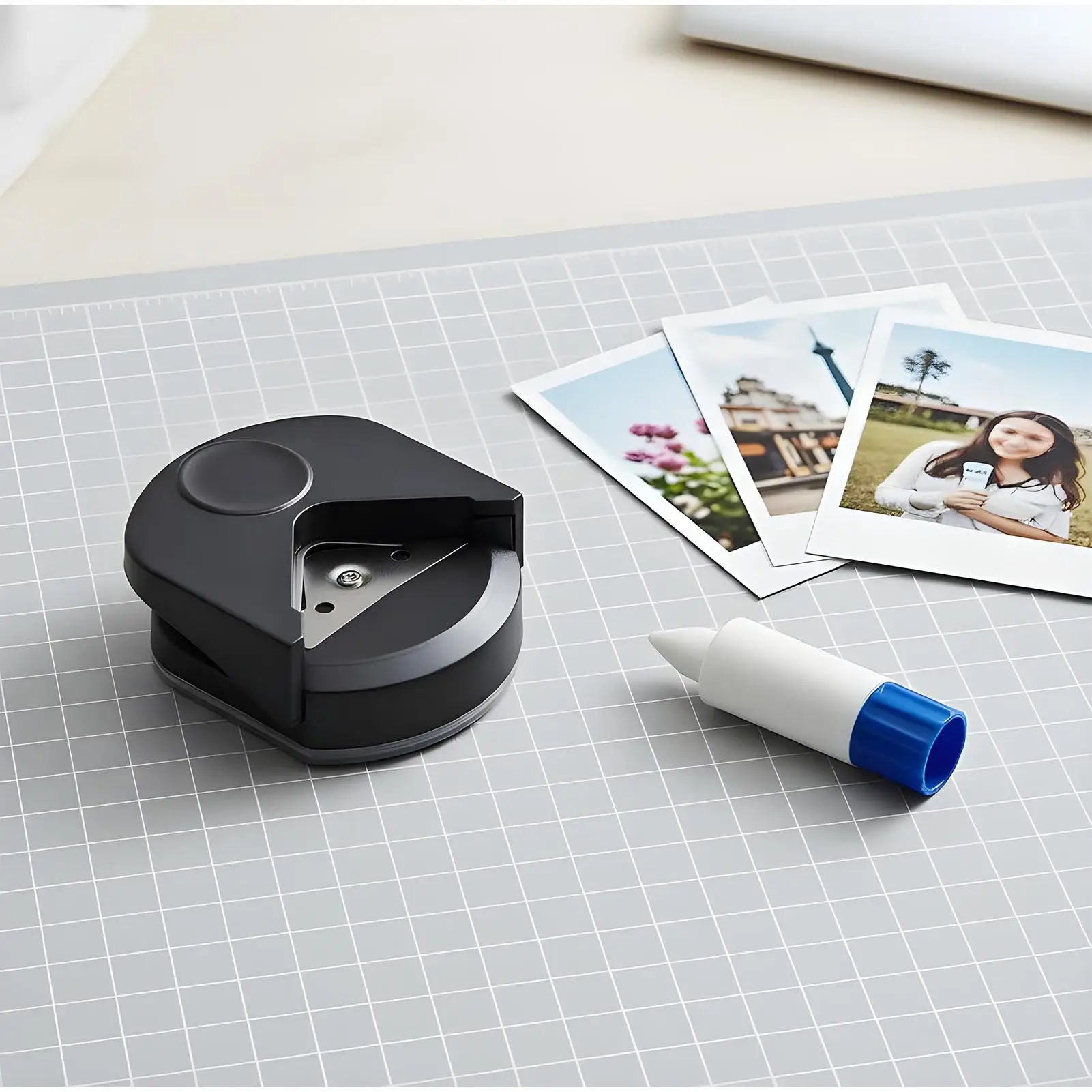 R4mm الزاوية مستدير لكمة المحمولة قاطع الزاوية المستديرة المهنية حافة التقريب أداة للحرف الورقية ، البطاقات صور صفح #4