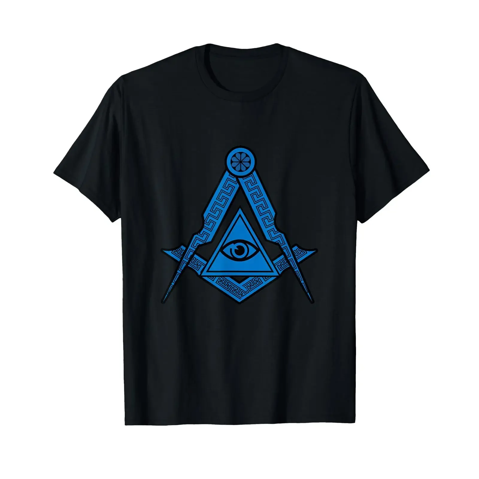 Circle Occult Illuminati Pyramid All Seeing Eye Art Sign T Shirt vintage Washed Breathable designer clothes Stretched graphic