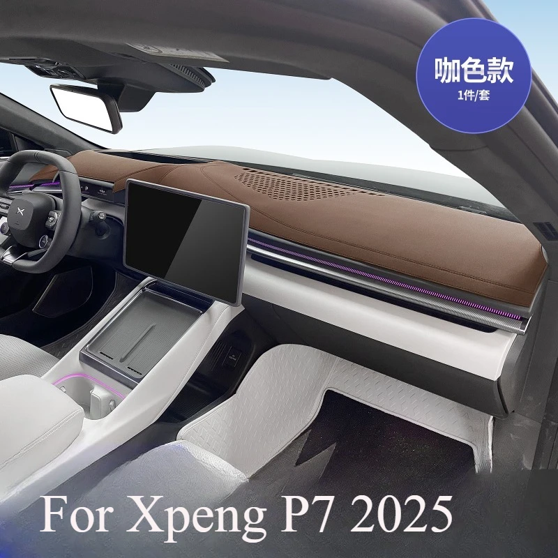

For Xpeng P7 2025 Custom Fit Dashboard Anti-Reflection Mat - Flannel Center Console Sun Shade Cover