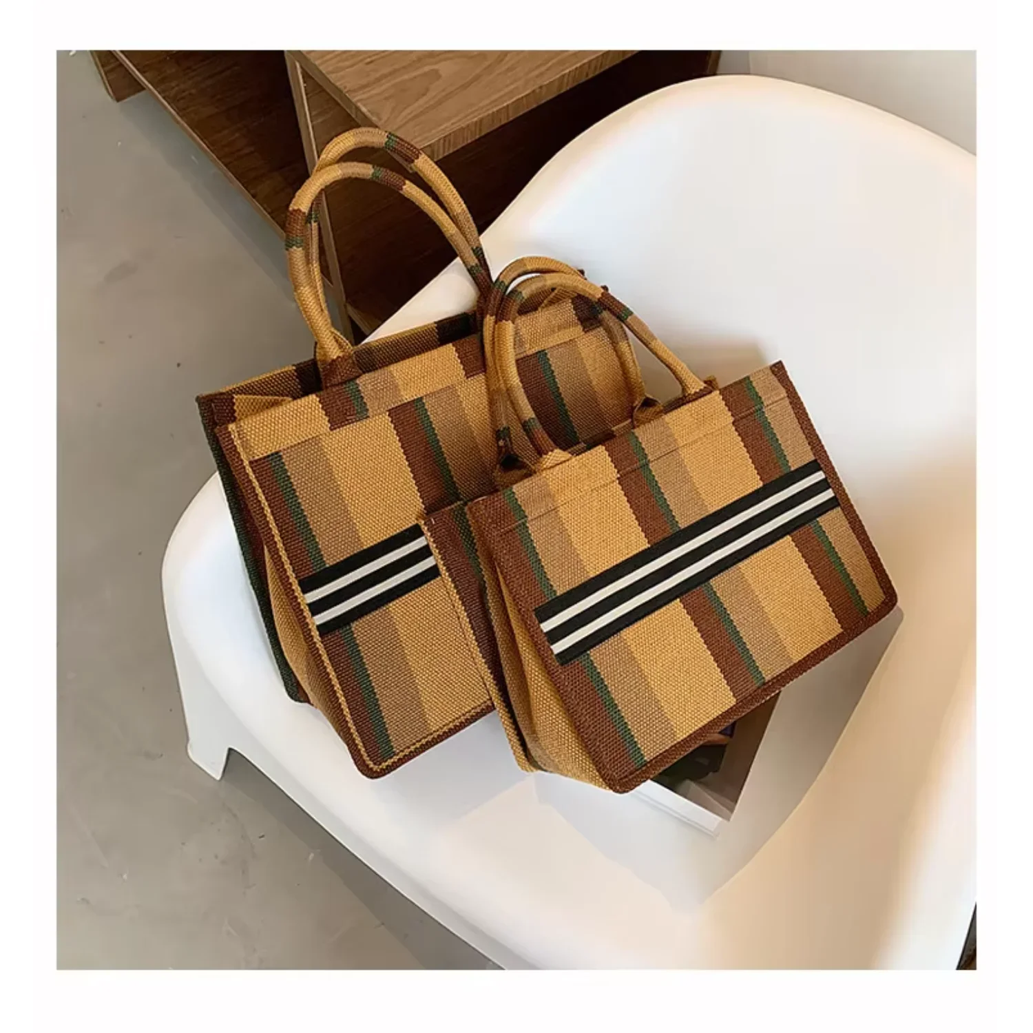 

Item fashion large capacity shopping canvas tote for women printing design casual handle tote