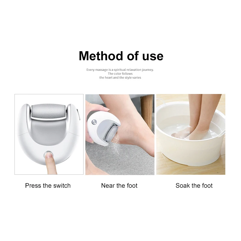 K-SKIN Electric Foot Grinder Calluses Dead Skin Tag Removal Foot Care Pedicure Tools Electric Foot File USB Charging Foot Scrub