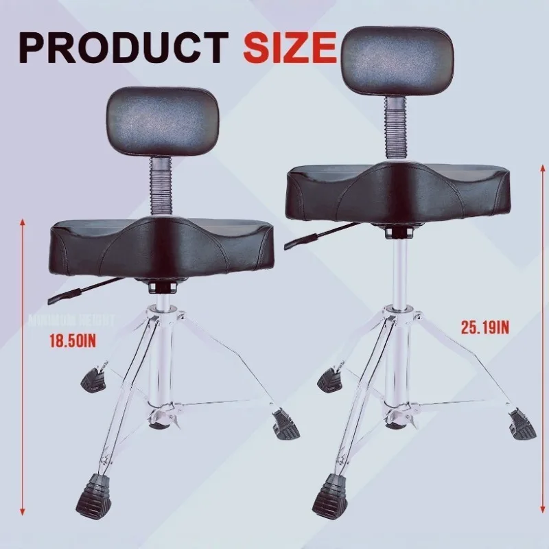 Adjustable Hydraulic Height Drum Stool Stable Rotatable Thick Cushion Drum Stool Professional Percussion Instruments Accessories
