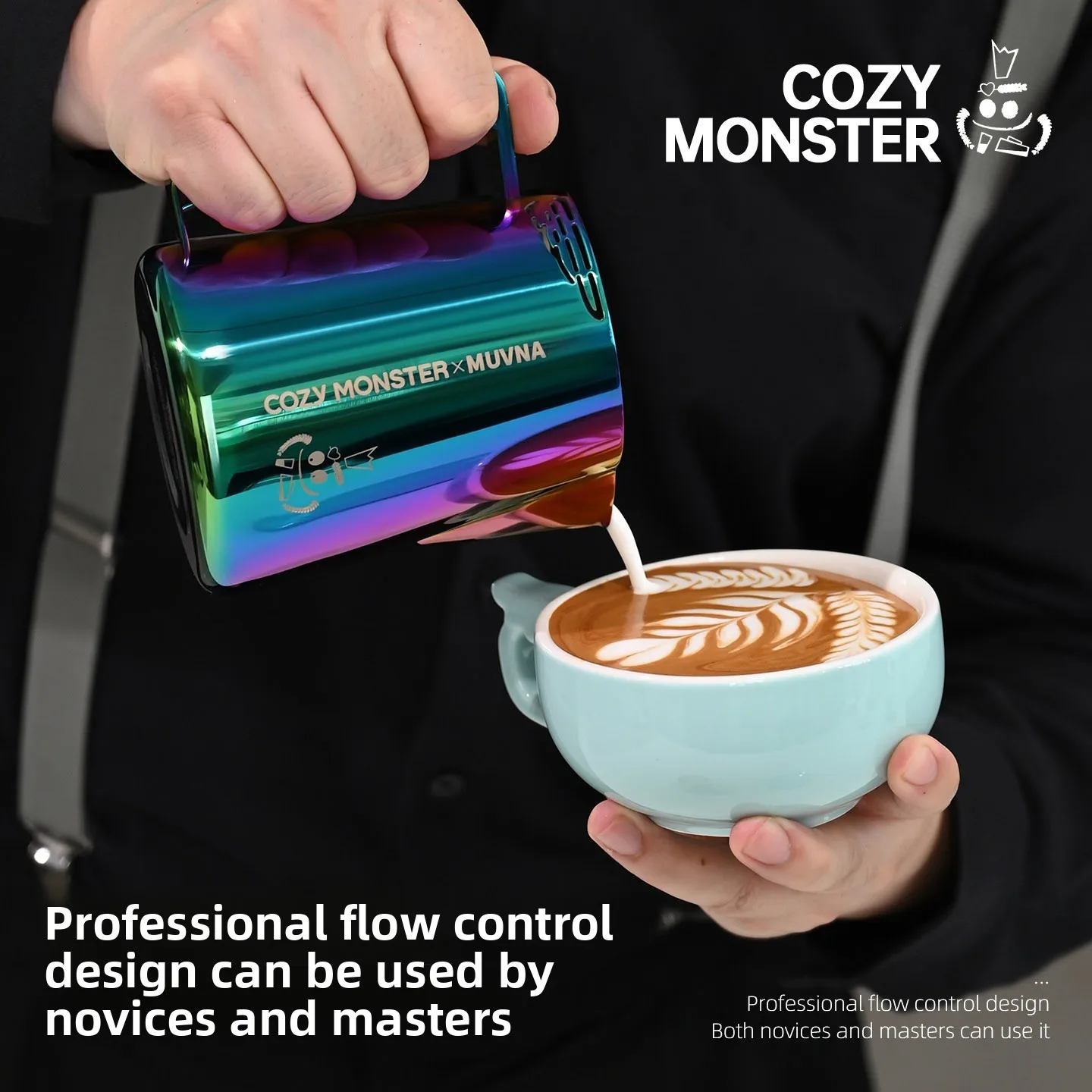 Mini Monster Coffee Latte Art Milk Frothing Pitcher Espresso Tamper Barista Tool