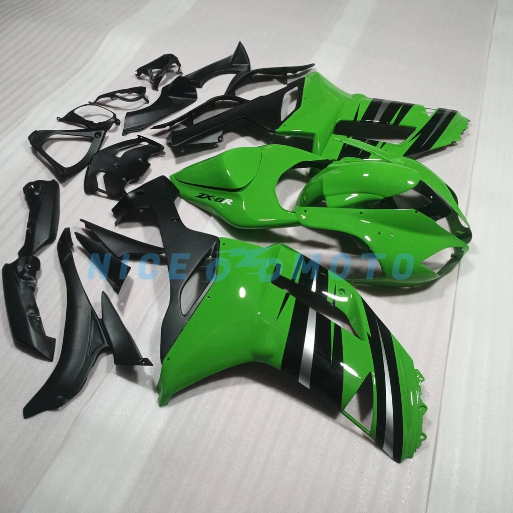Nieuwe Abs Voor Ninja Zx6r 600 2007 2008 Zx-6r Zx 6r 636 07 08 Kuip Kit Carrosserie Cowl Helder Zwart