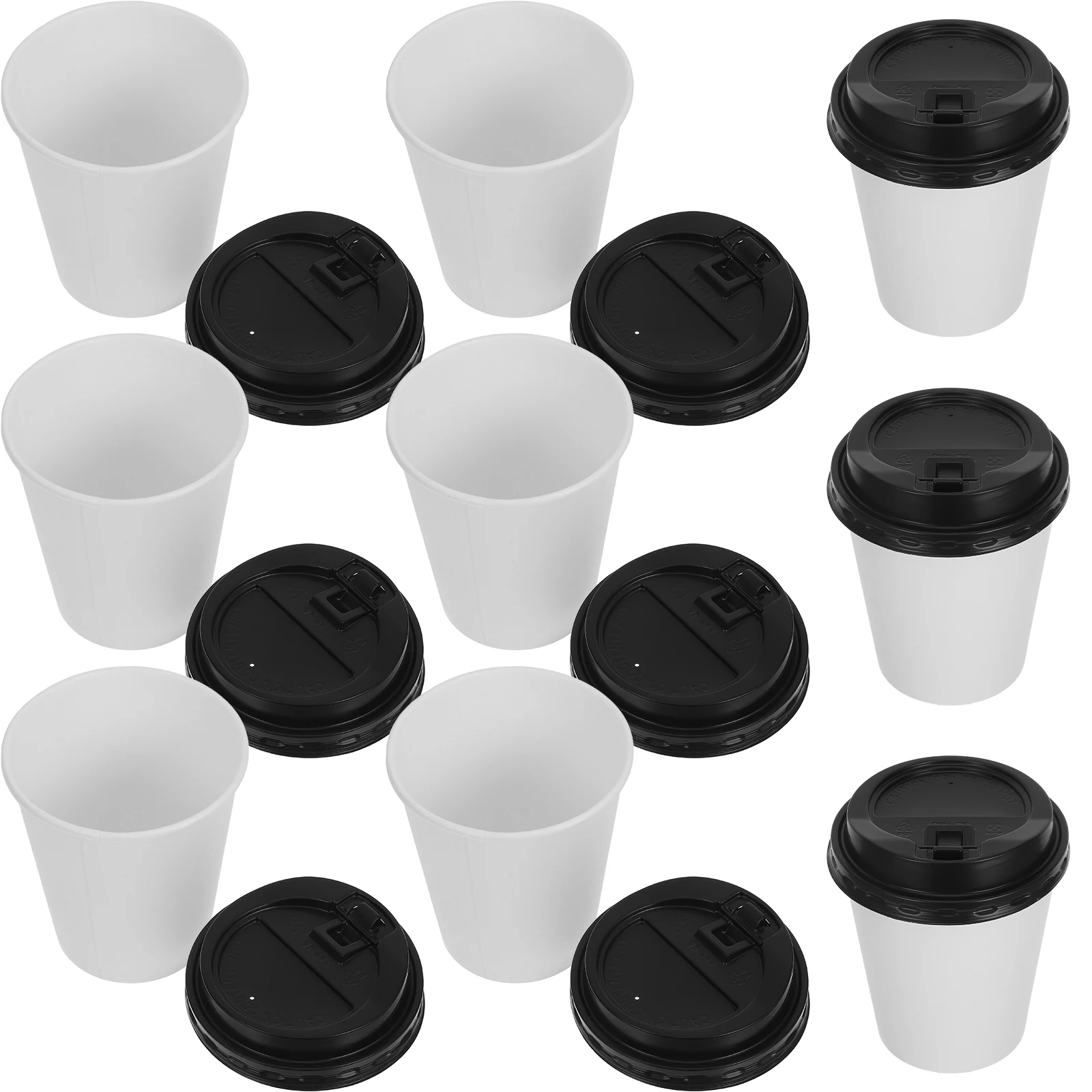 50pcs Disposable Coffee Cups Insulation Takeaway Paper Cup With Lid Office Kraft Paper Disposable Hot Coffee Milk Cup Cup