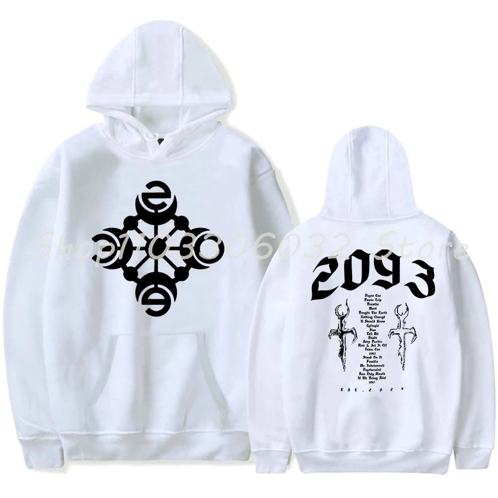 Yeat Crop Circle Hoodies 2093 Logo Merch Women Men Long Sleeve Casual Sweatshirt Fashion HipHop Clothes