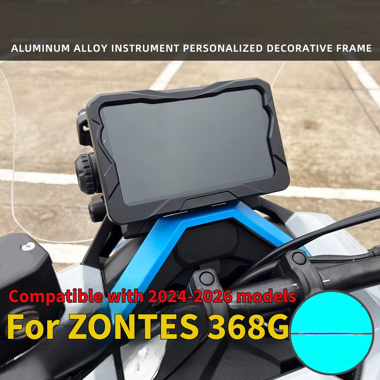 Motorcycle Modified CNC Aluminum Instrument Frame Dashboard Bezel LCD Screen Protective Decor Cover For ZONTES 368G Scooter Modi