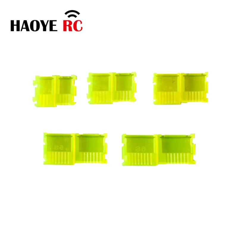 Haoye 10 Pcs Battery Balance Head Protector/Wire Protector AB Buckle /Plug and Unplug Assistant 2-6S White Yellow Rc Accessories