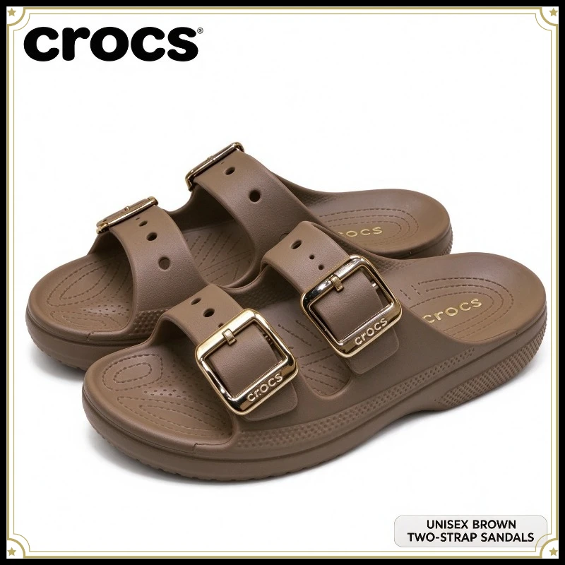 Crocs Classic Free Shoes Electroplated Buckle Gold Buckle Summer Men's and Women's Cool Slippers Fashionable Versatile Non-slip