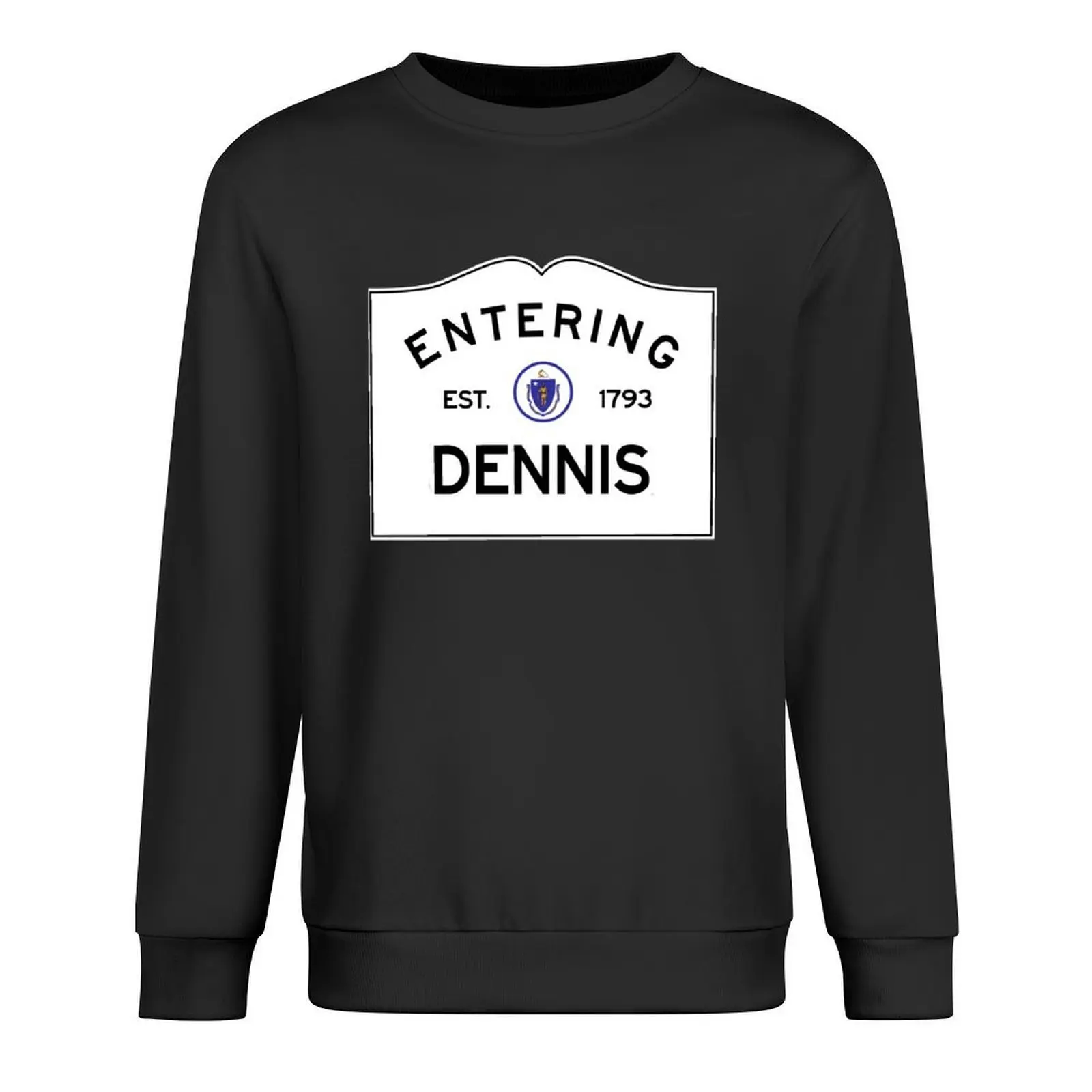 

Entering Dennis - Commonwealth of Massachusetts Road Sign Pullover blouse men's coat mens clothes sweatshirts men