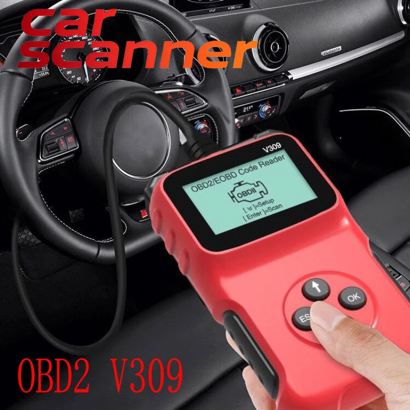

The OBD Series V309 Scanner, An Automotive Fault Diagnosis Tool, Features Functions Such As Real-time Data and Battery Testing